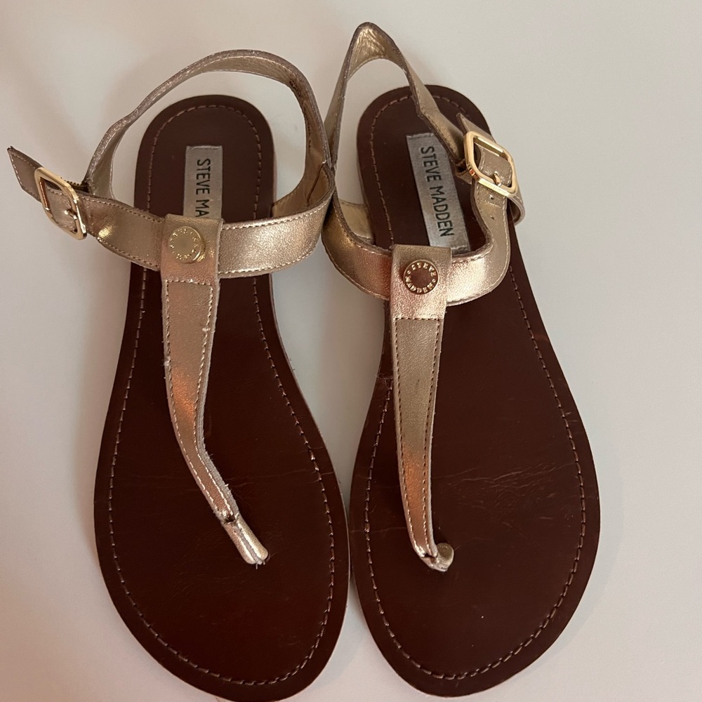 Steve Madden gold sandals